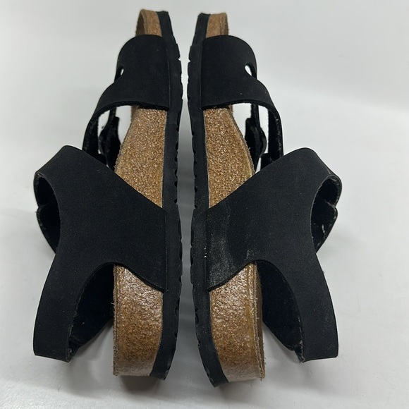 Birkenstock Birki's Ellice Sandals Open Toe Ankle Strap 3 Buckle Black Women's 9 - Picture 6 of 9